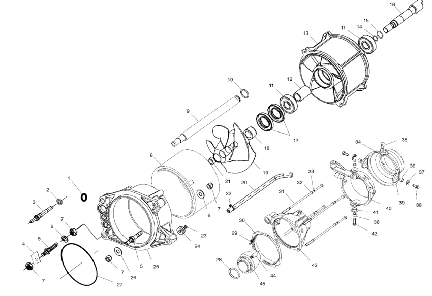 Схема узла Propulsion (W004673D) Для Polaris Int\'l Slh