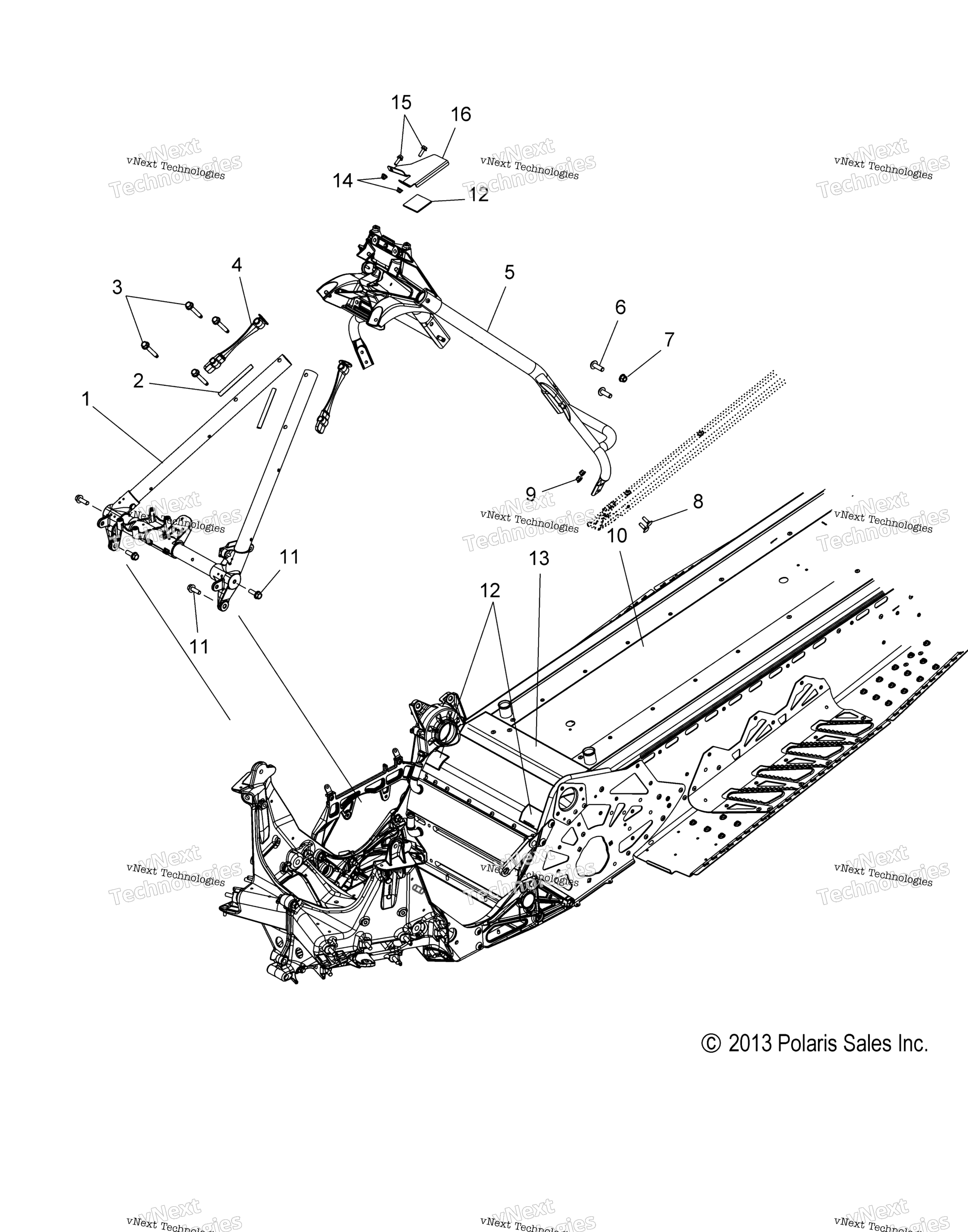 Схема узла Chassis, Chassis Asm. & Over Structure All Options