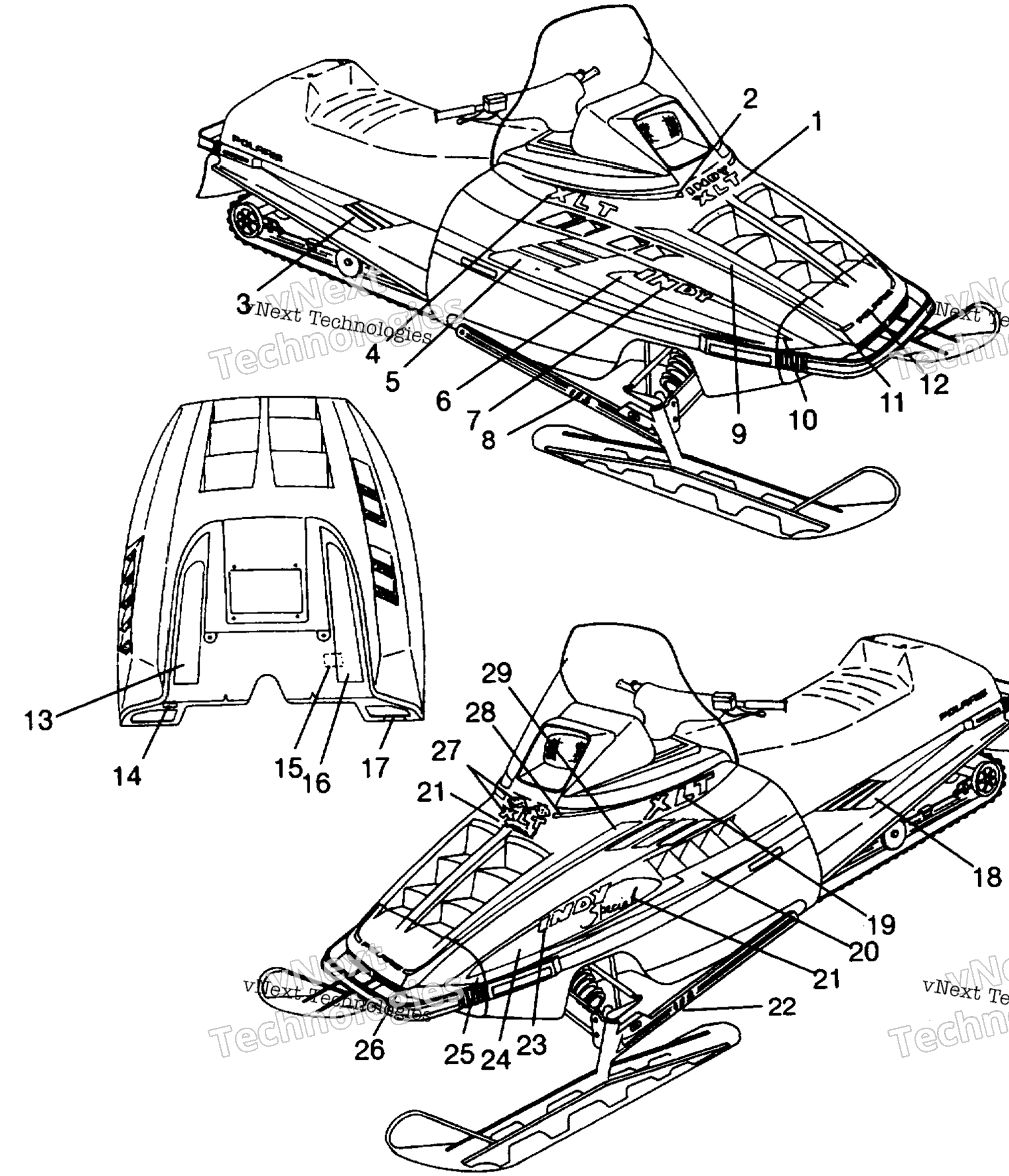 Схема узла Декали Xlt 0940767, Xlt Sp & Xlt Sks 0940567