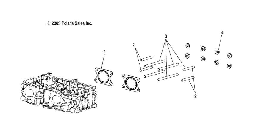 Схема узла Exhaust Gaskets And Hardware  Для Polaris Msx 150