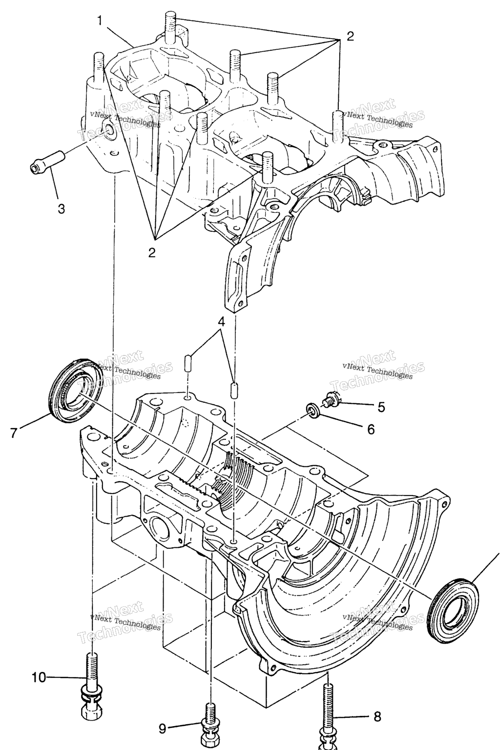 Схема узла Корпуса Подшипников Widetrak Gt 0972061 & European Widetrak Gt