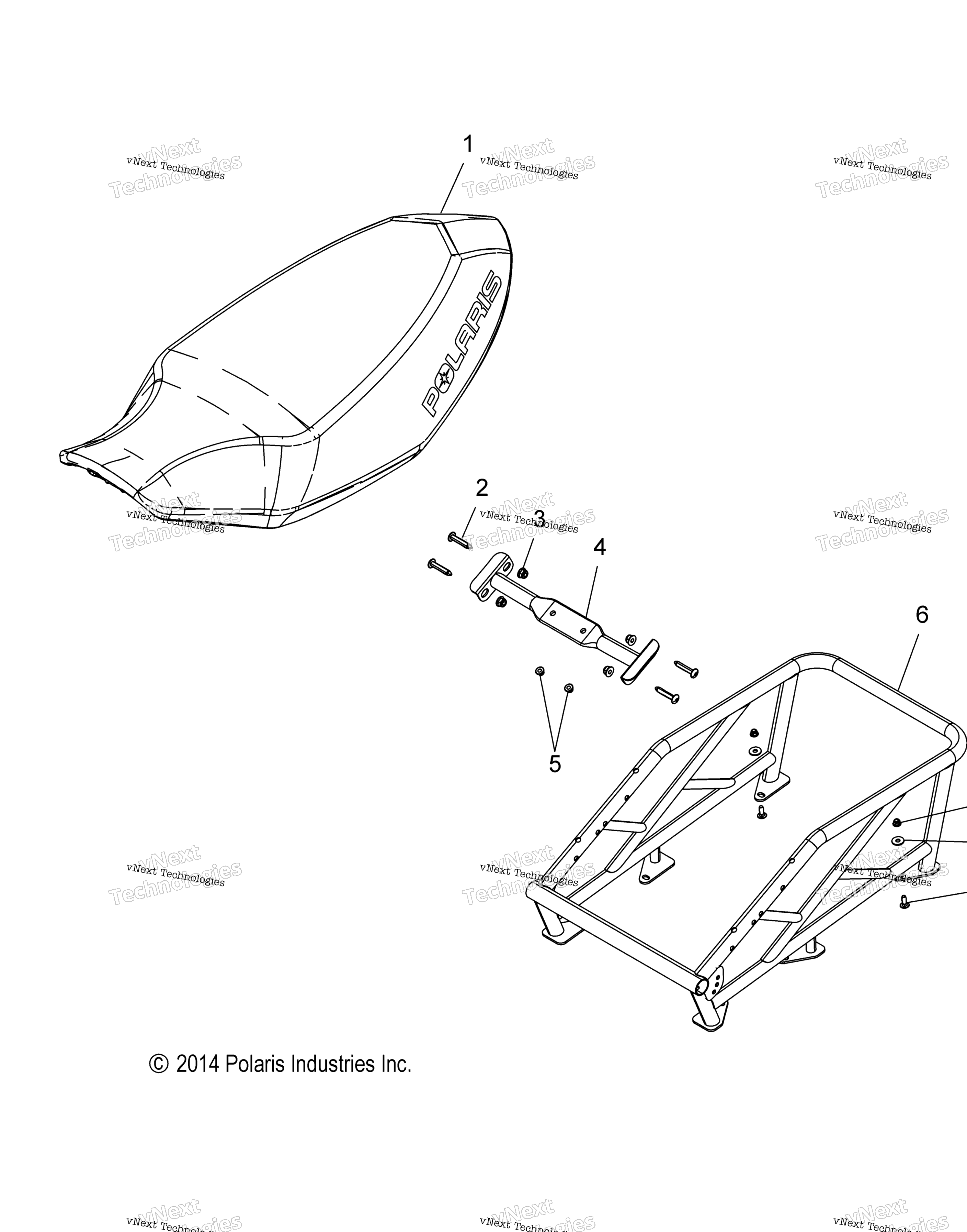 Схема узла Body, Seat Asm. & Rack