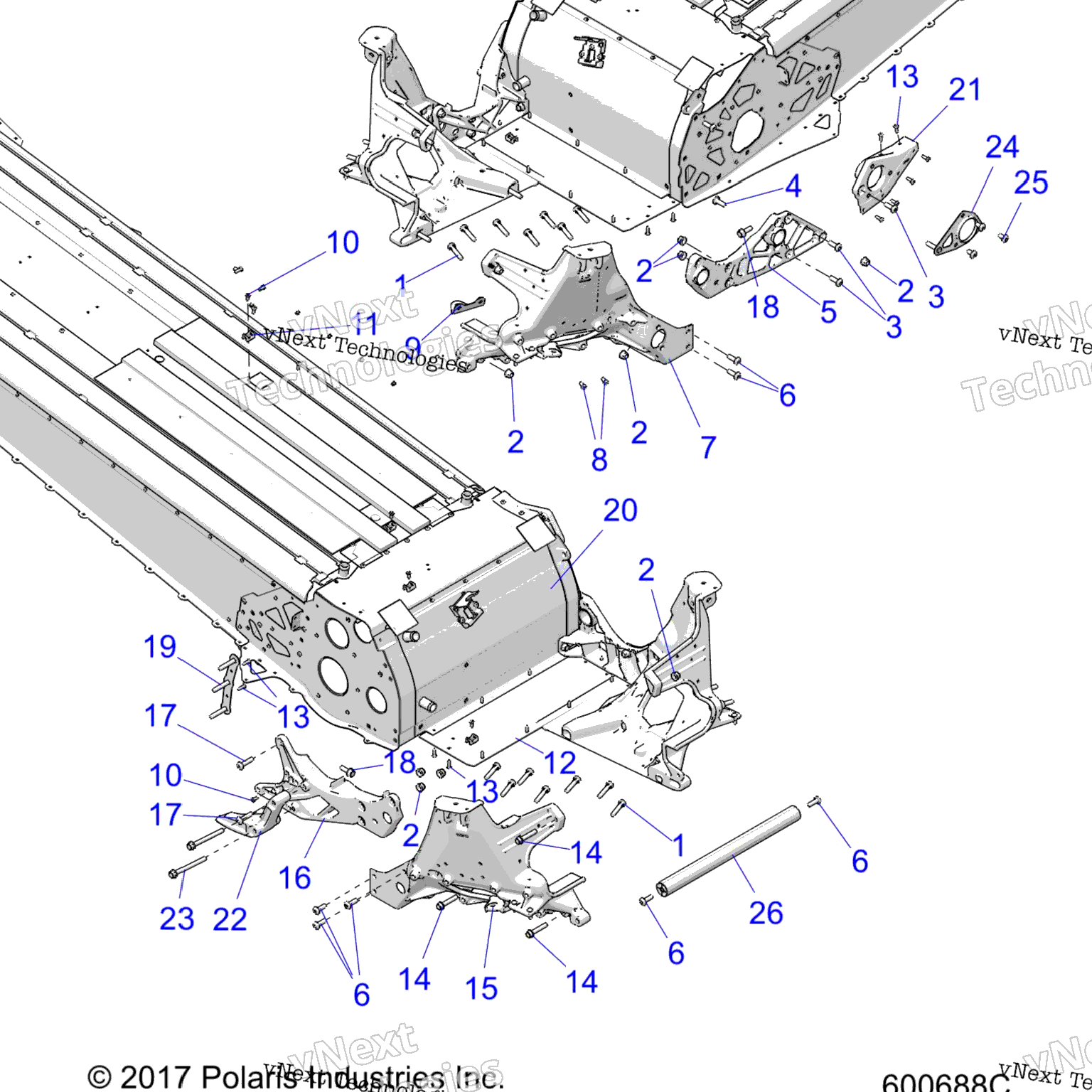 Схема узла Chassis, Bulkhead Asm. All Options