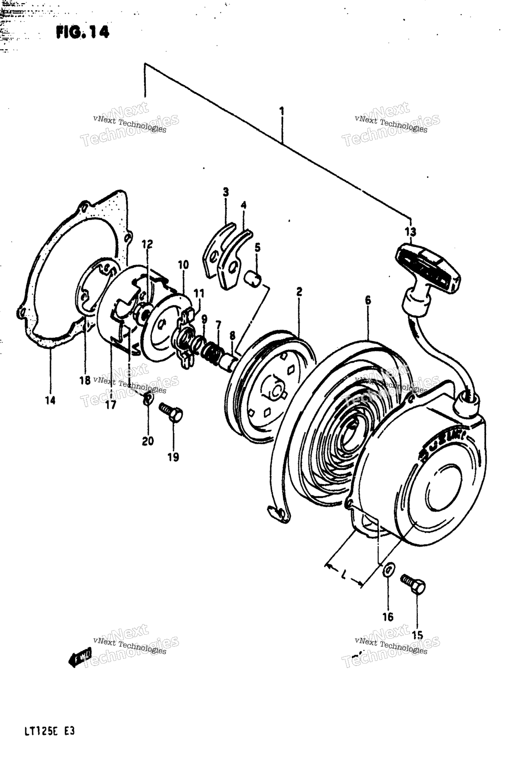 Схема узла Recoil Starter (L:51.5)