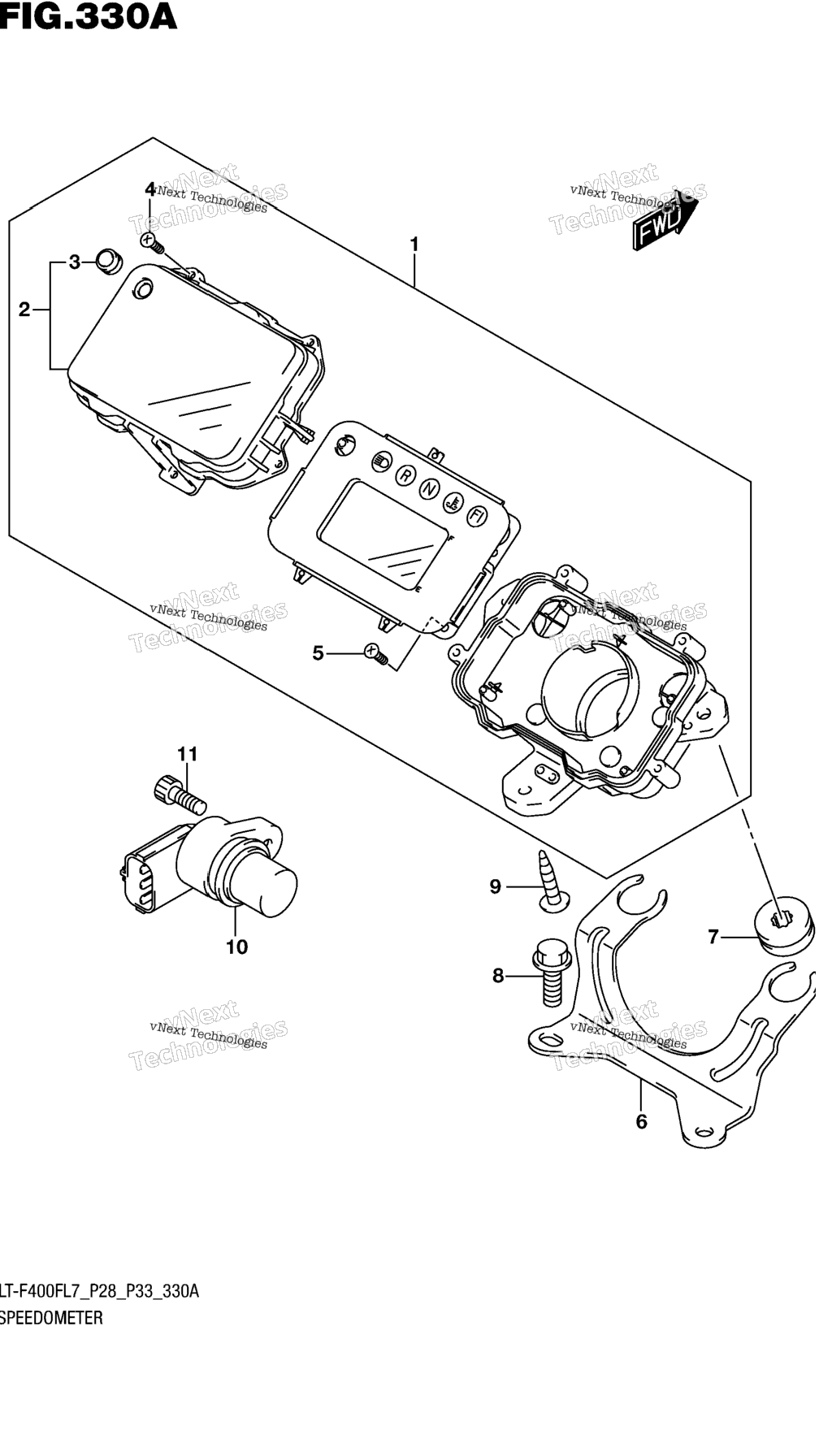 Схема узла Спидометры