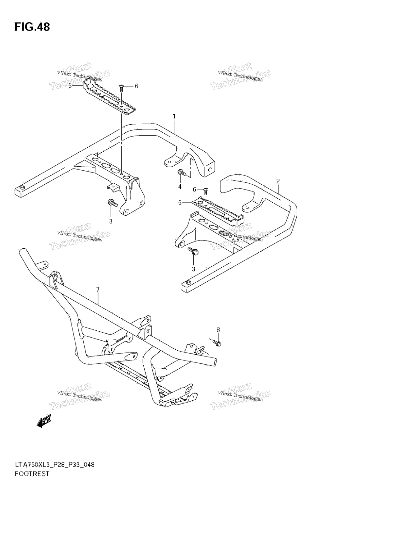 Схема узла Подножки