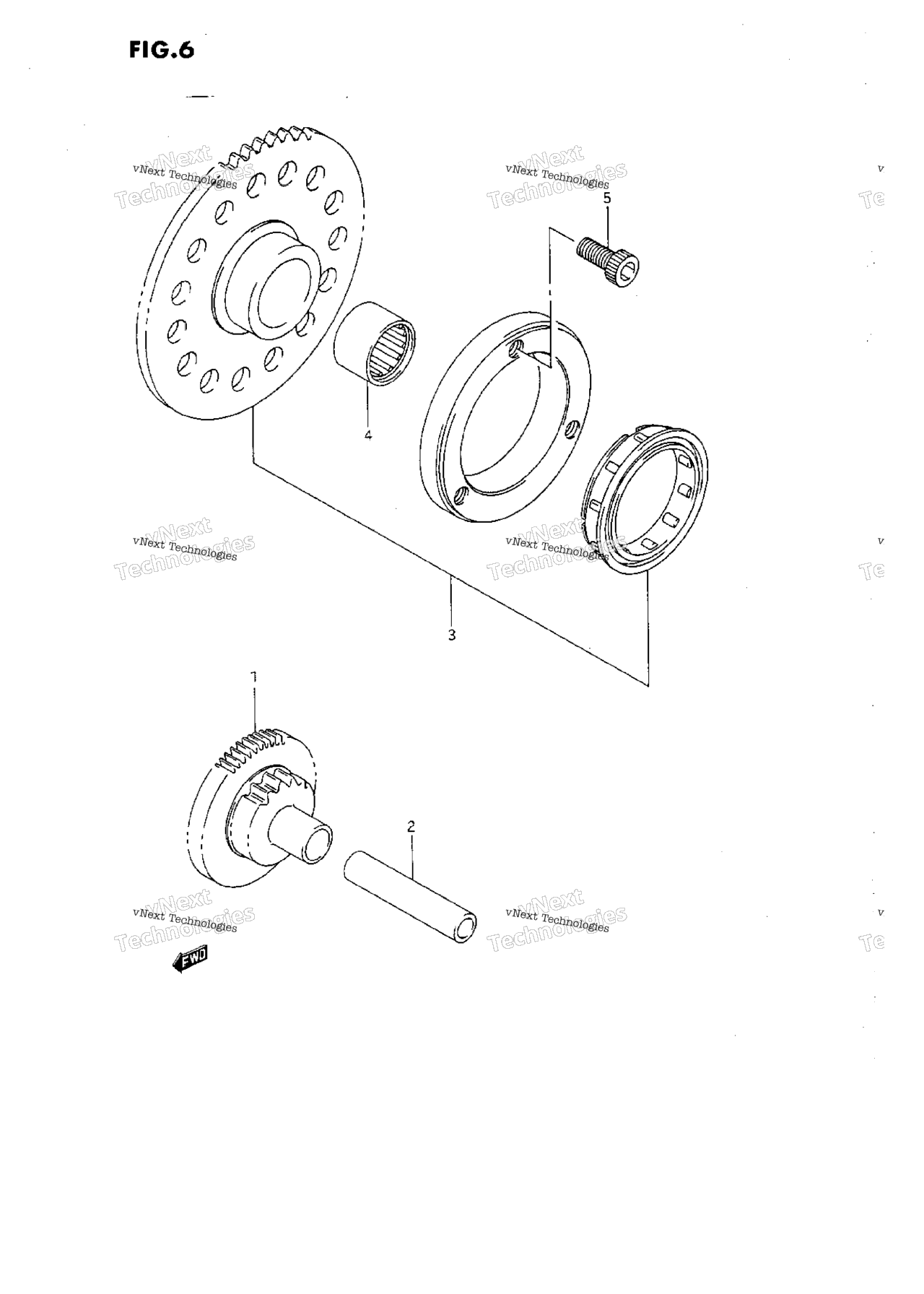 Схема узла Муфта Стартера