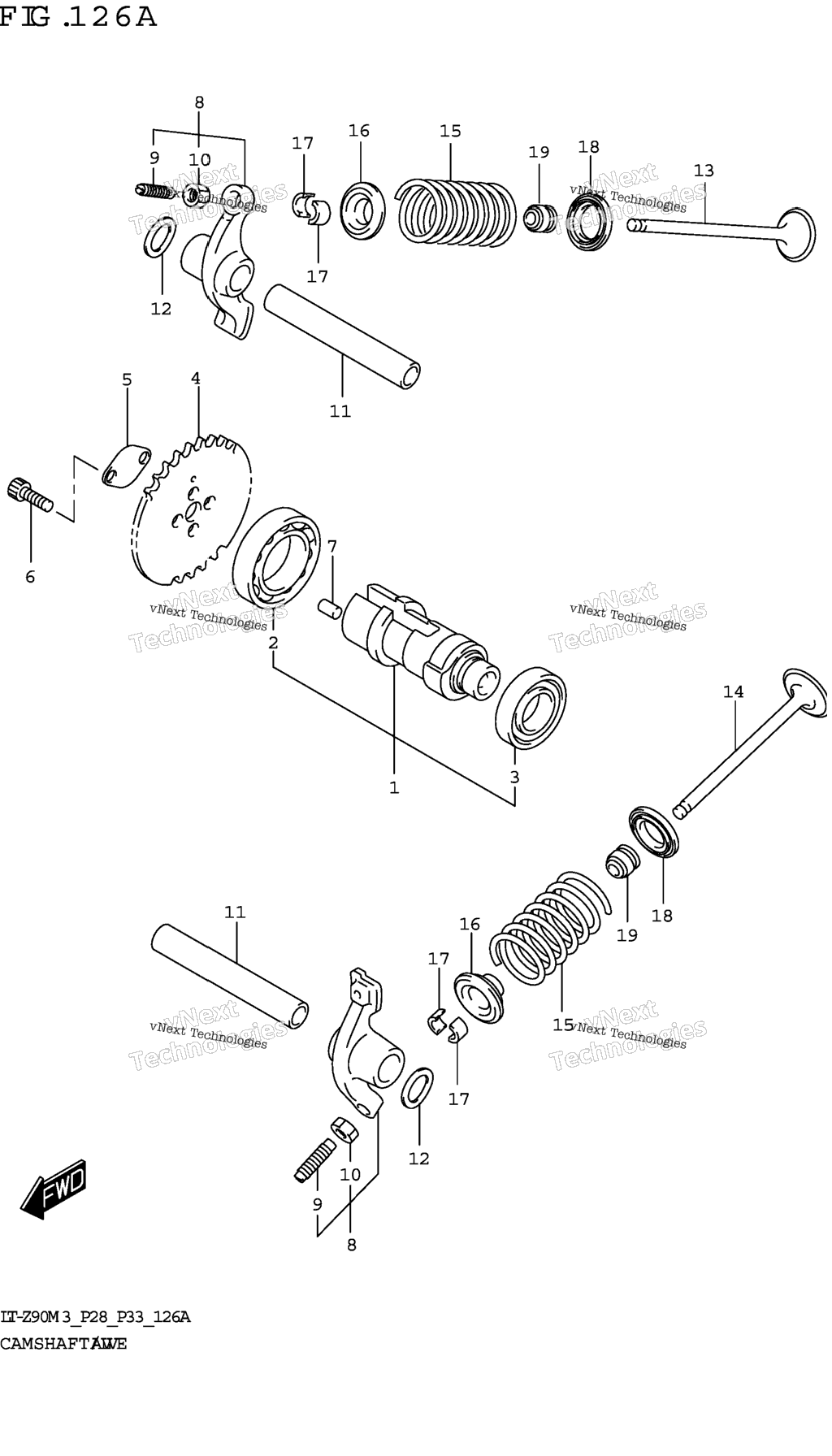 Схема узла Распределительный Вал/Клапан