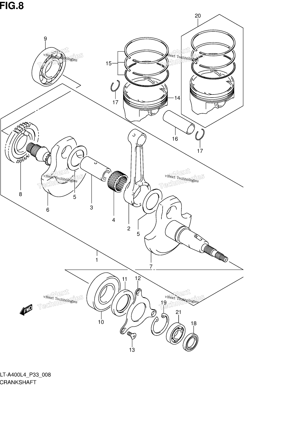 Схема узла Коленчатые Валы