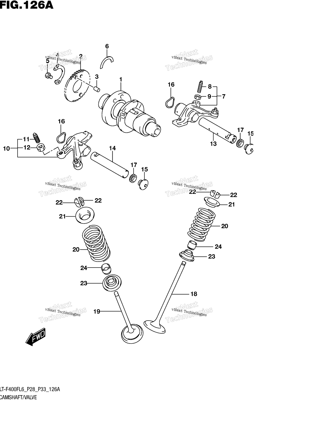 Схема узла Распределительный Вал/Клапан