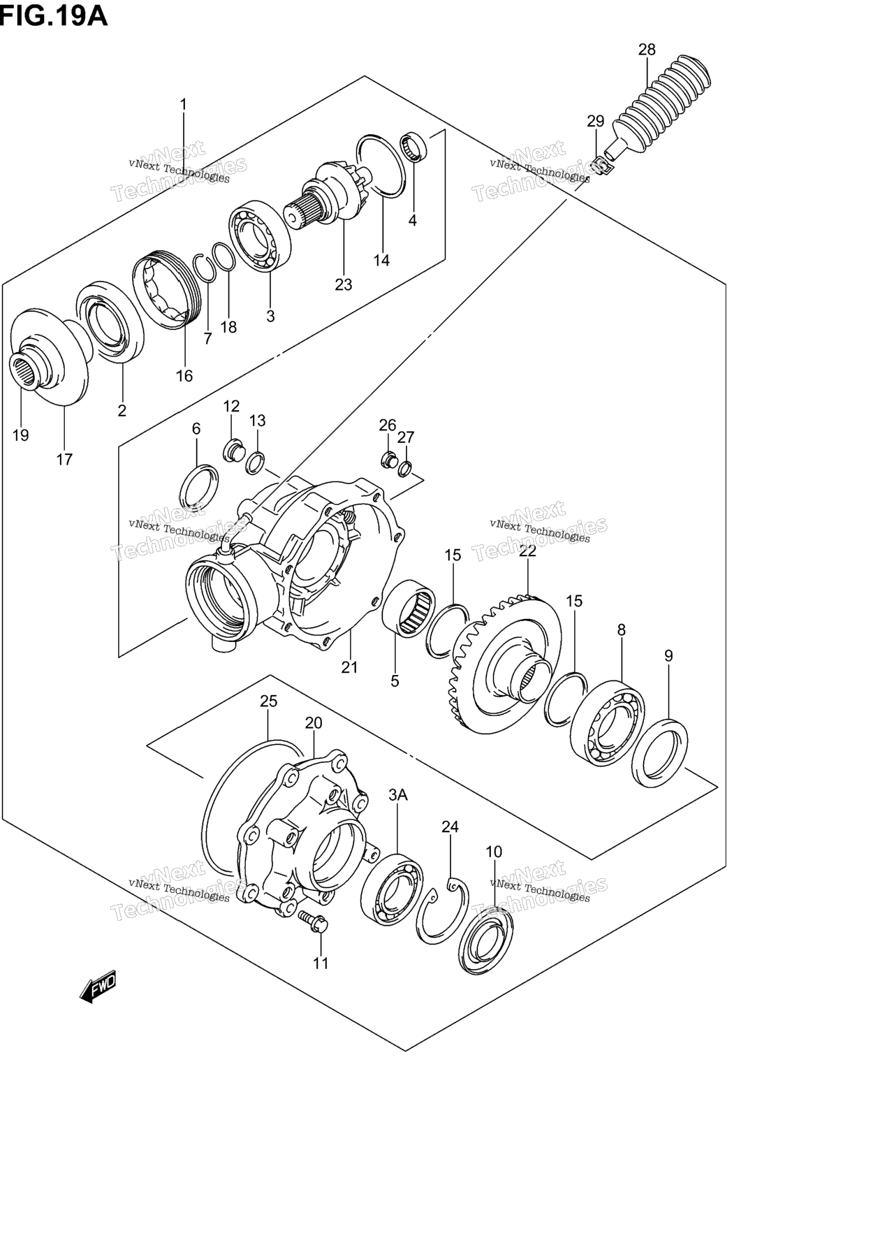Схема узла Final Bevel Gear (Model K3,F.no.jsaaj51A32112560%)