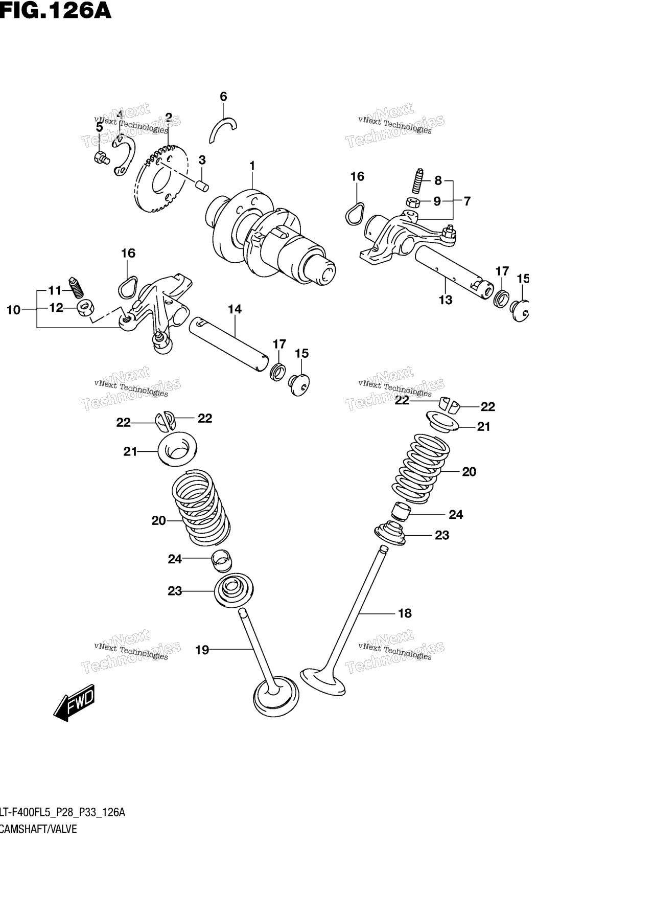 Схема узла Распределительный Вал/Клапан