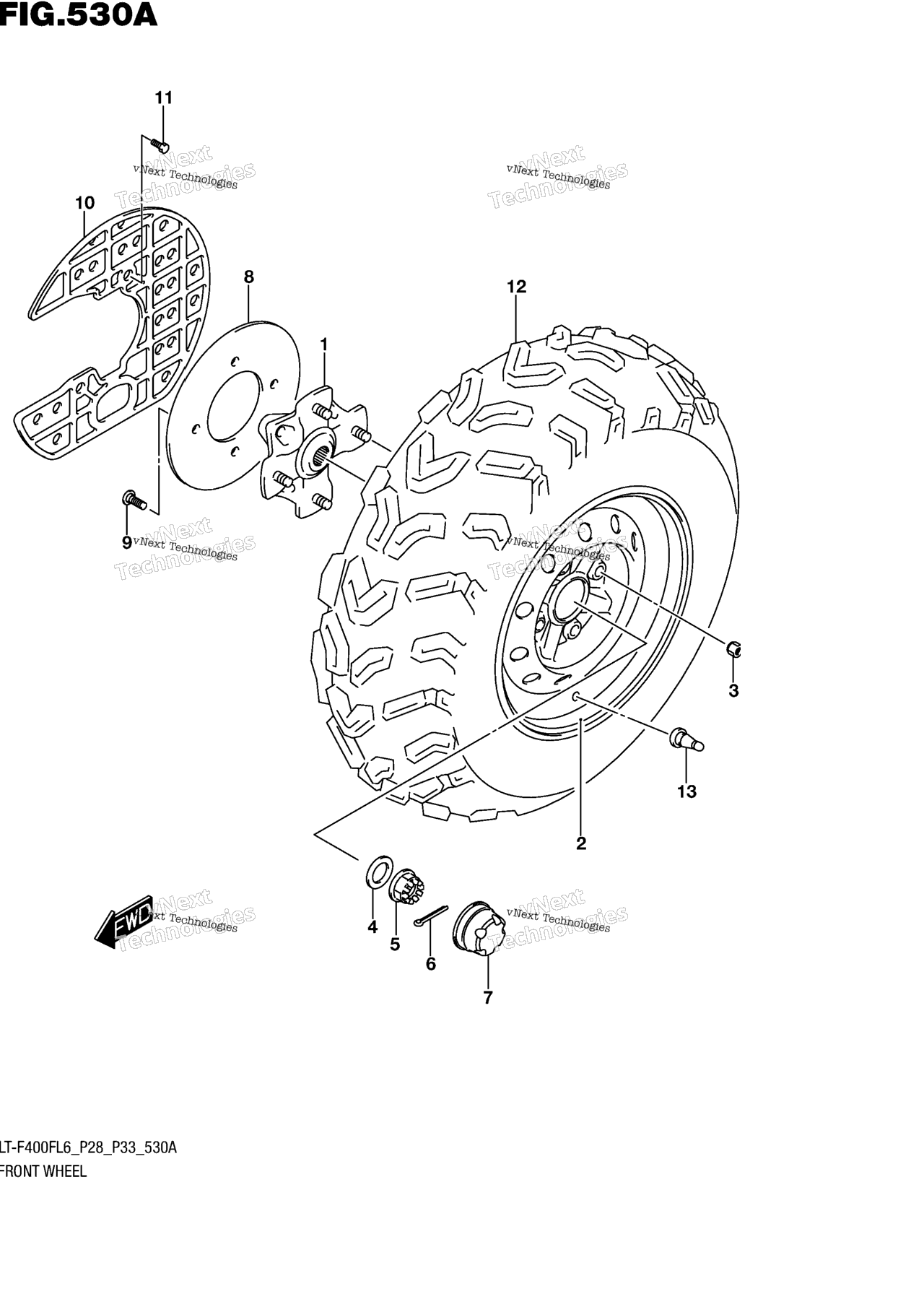 Схема узла Передние Колеса