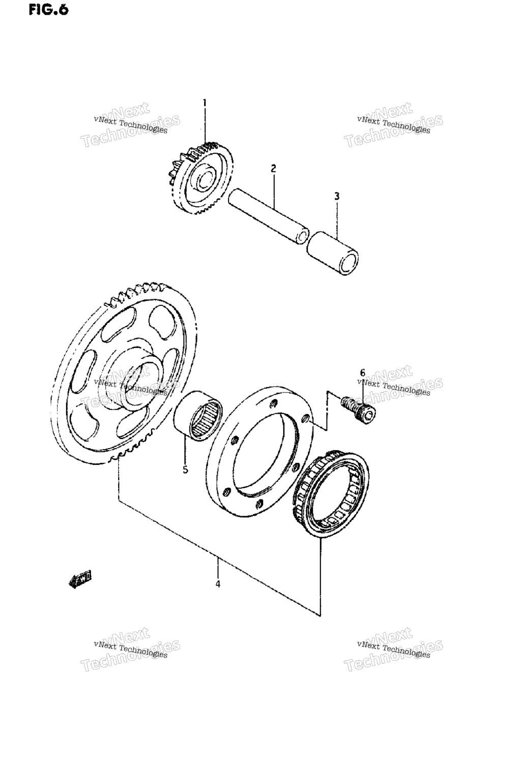 Схема узла Муфта Стартера