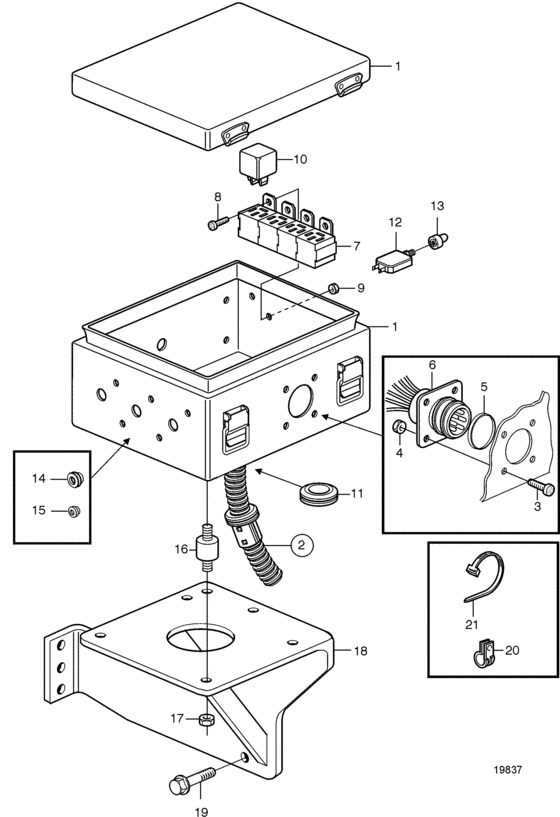 Схема узла Electrical System 12V Для Volvo Penta D5A-B Ta