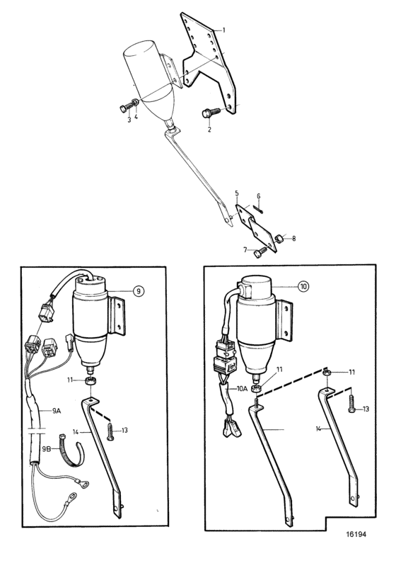 Схема узла Stop Solenoid Для Volvo Penta Tamd62A
