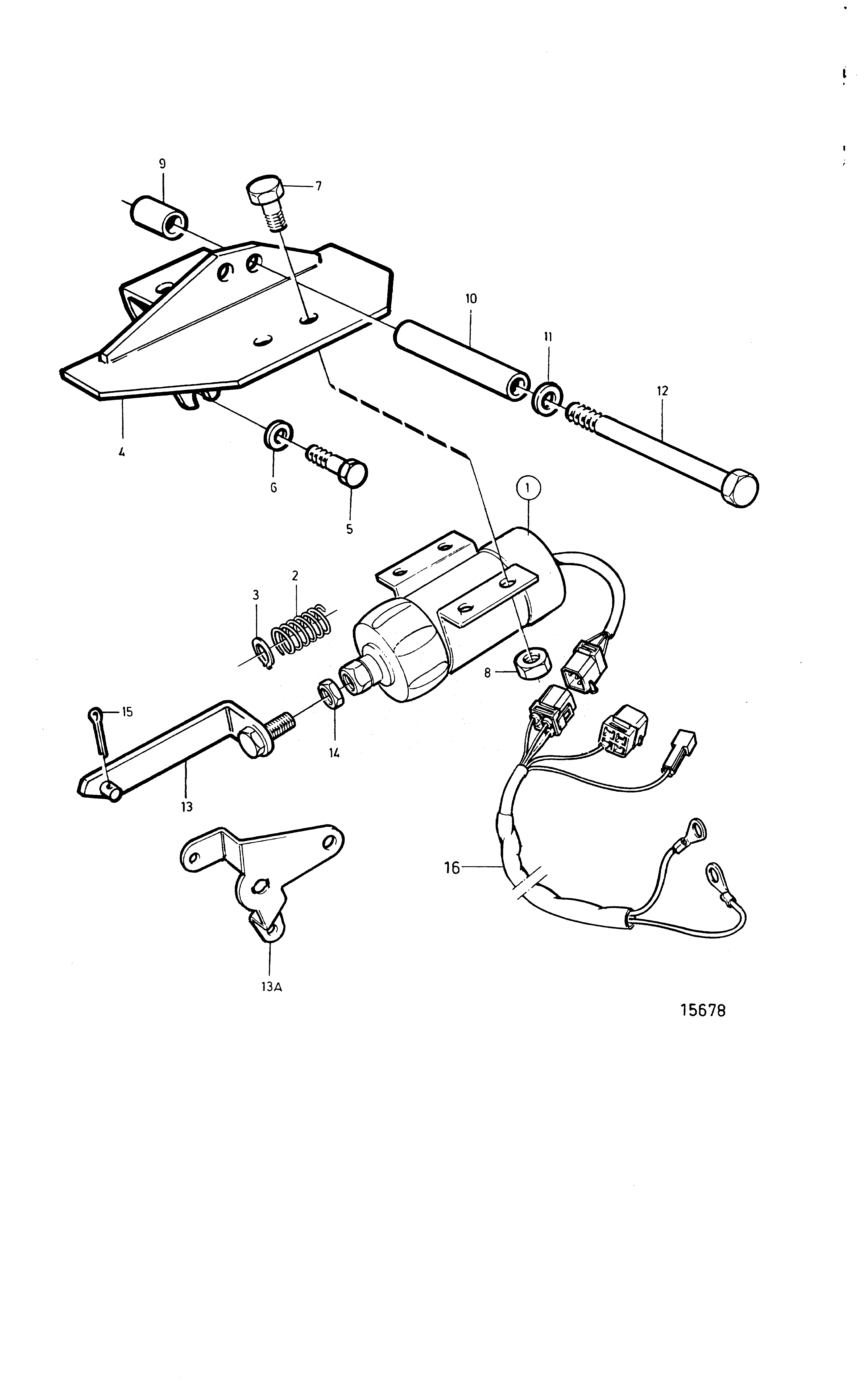 Схема узла Stop Solenoid 24V, Energized To Run. Later Prod
