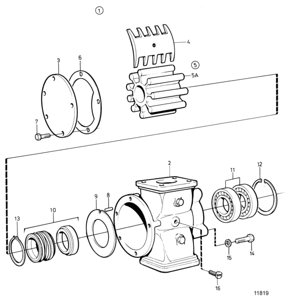 Схема узла Flushing Pump 1 1/4\'\' Для Volvo Penta Tmd100C