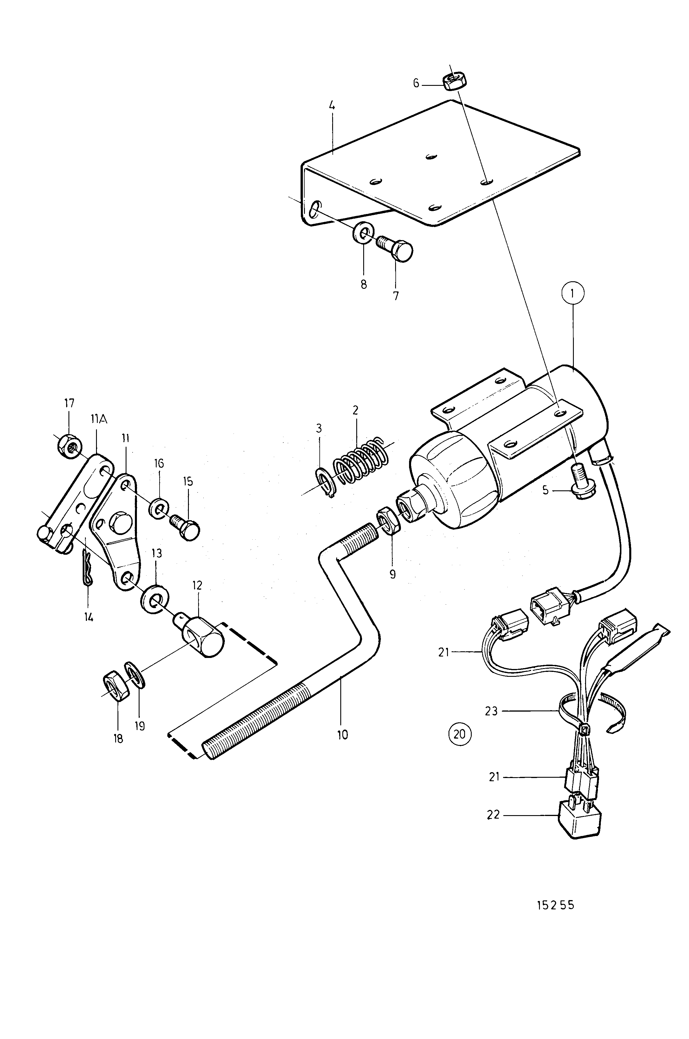 Схема узла Stop Solenoid 24V, Energized To Run. Earlier Prod
