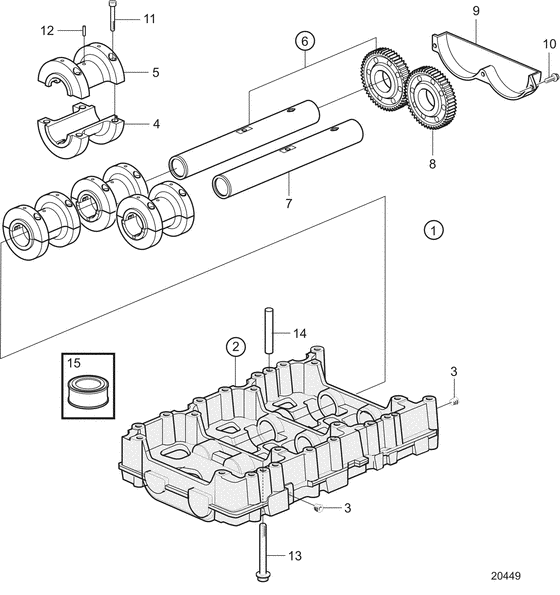 Схема узла Balance Shaft Housing Для Volvo Penta D4-180I-D