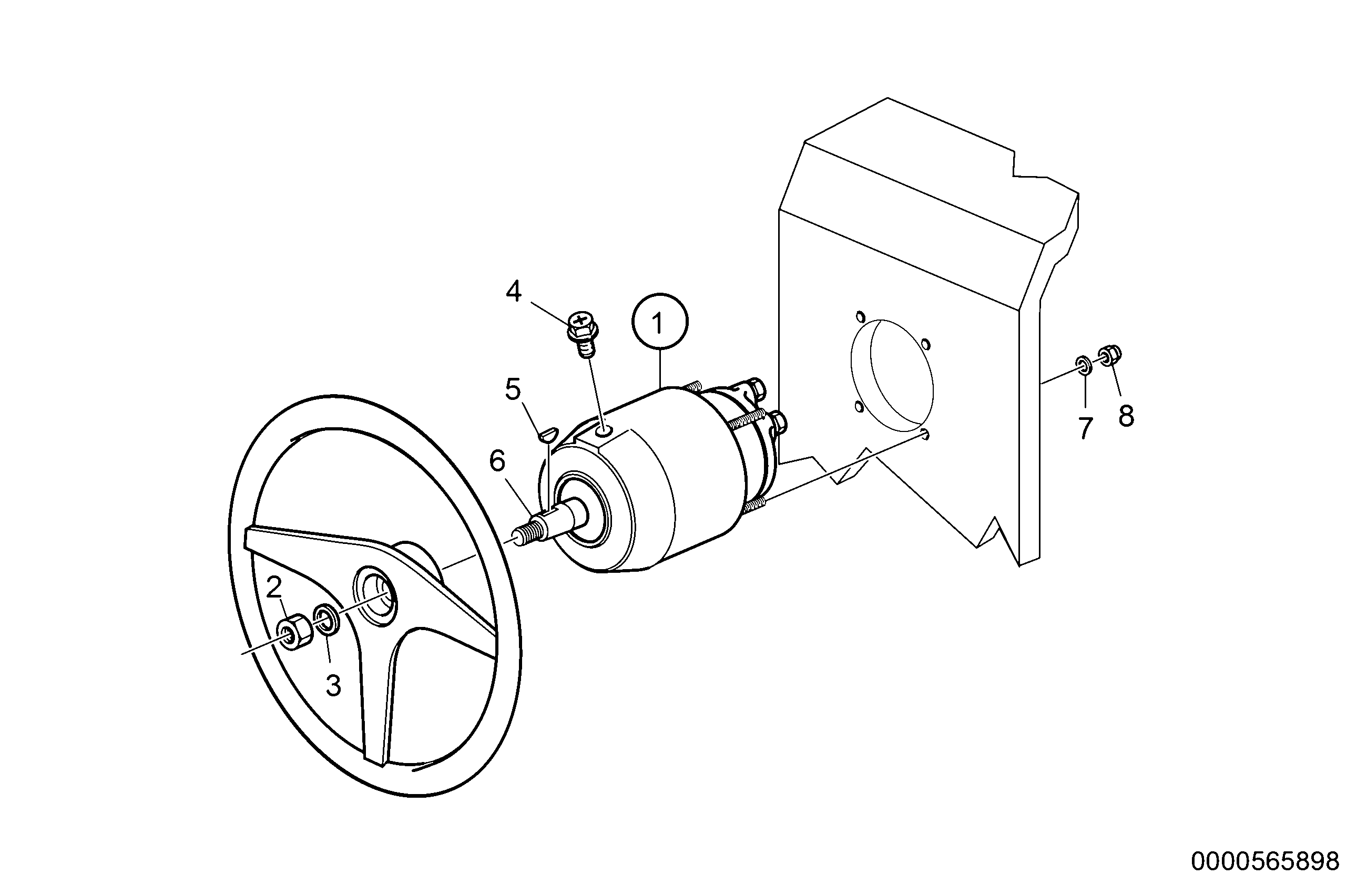 Схема узла Передний Монтажный Насос Руля, 33Cc