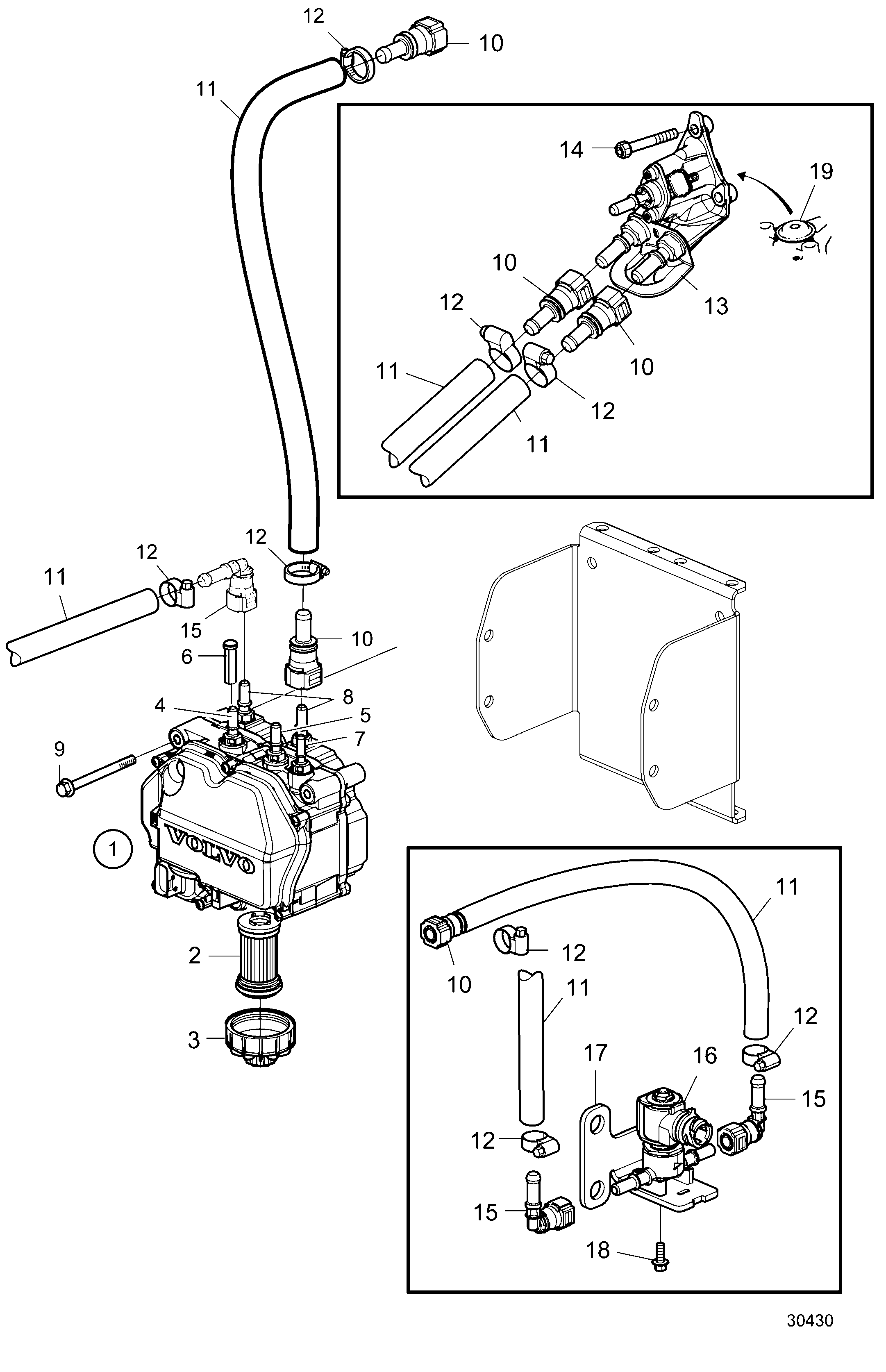 Схема узла Scr. Pump Unit And Control Valves