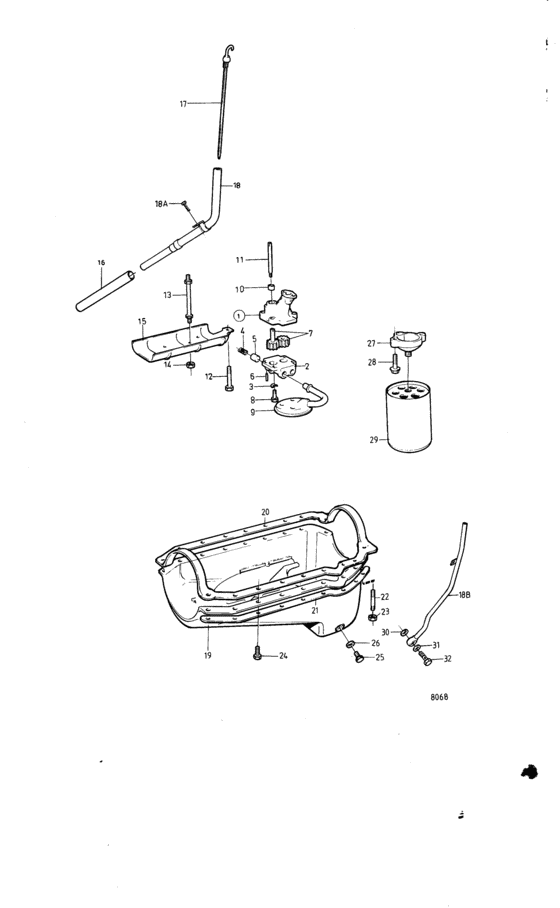 Схема узла Lubricating System Для Volvo Penta Aq200F