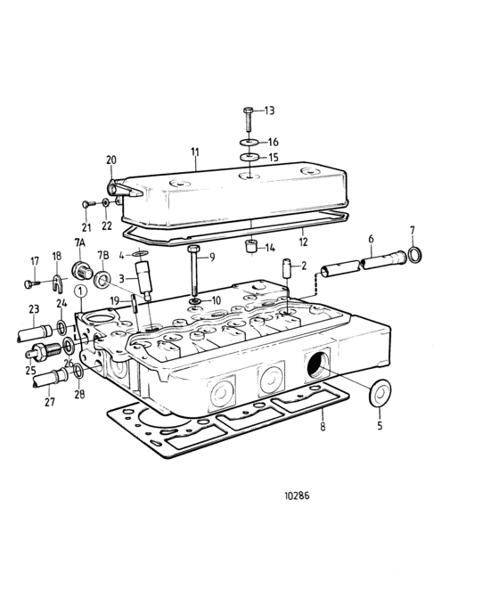 Схема узла Cylinder Head Freshwater-Cooled Engine Для Volvo Penta 2003