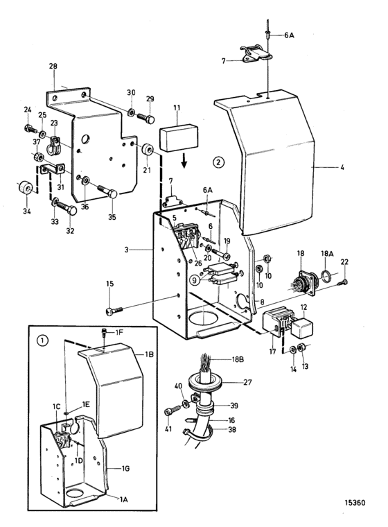 Схема узла Distribution Box Для Volvo Penta Tmd121C