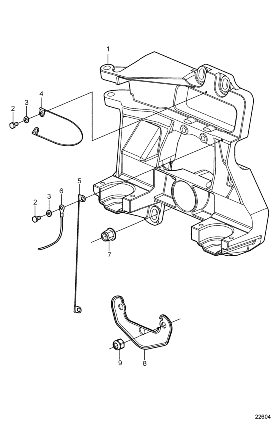 Схема узла Inner Transom Plate Для Volvo Penta Xhp-Blt