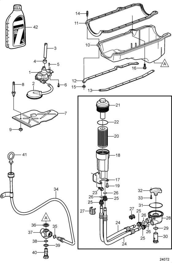 Схема узла Oil Pan And Oil Pump, Later Для Volvo Penta 5.0Gxie-Jf