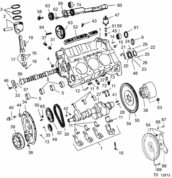 Схема узла Картер Двигателя Для Volvo Penta 4.3Giplkdce