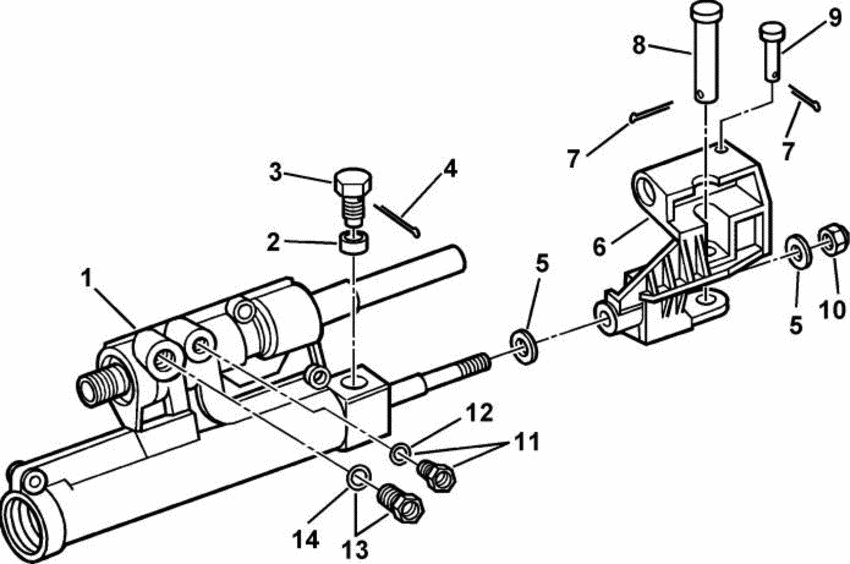 Схема узла Steering Cylinder Для Volvo Penta Sx-C2
