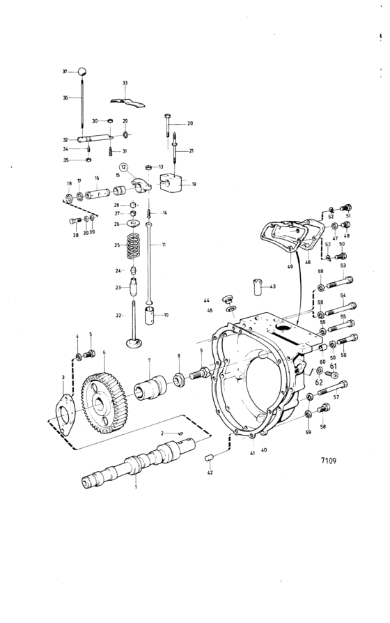 Схема узла Camshaft And Valve Mechanism: Aqd2B Для Volvo Penta Aqd2B
