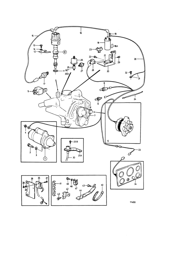 Схема узла Electrical Equipment And Instruments Для Volvo Penta 570A