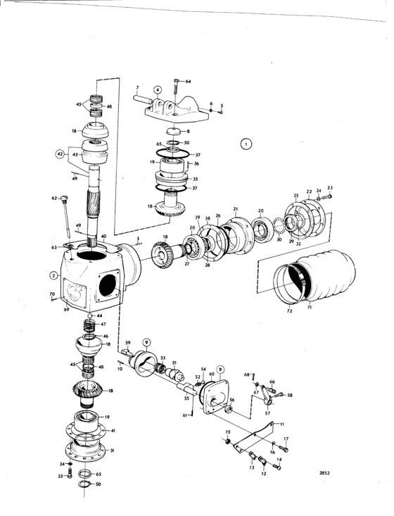 Схема узла Upper Gear Unit Sail Boat Drive Unit 100S Для Volvo Penta Md17C