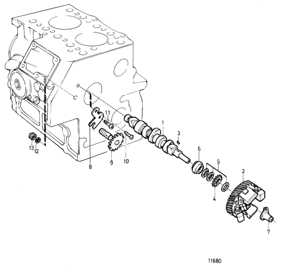 Схема узла Camshaft Assy Для Volvo Penta Md2010C