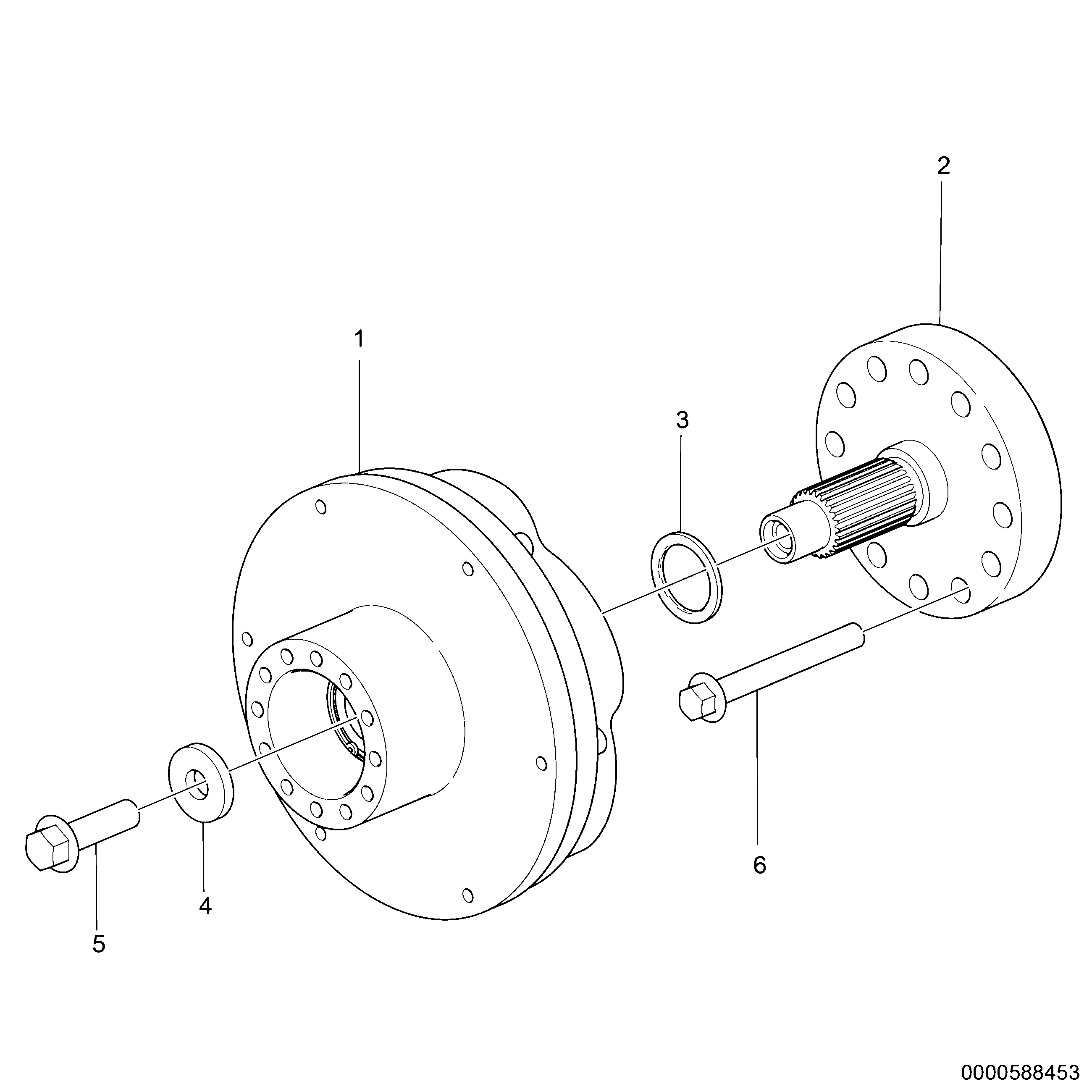 Схема узла Пто Передний Cv10 600 Нм