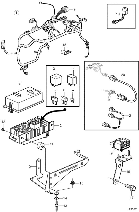 Схема узла Engine Harness Для Volvo Penta 4.3Osi-Jf