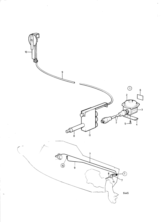 Схема узла Drive Unit, Steering Roto Pilot Для Volvo Penta Aq225D