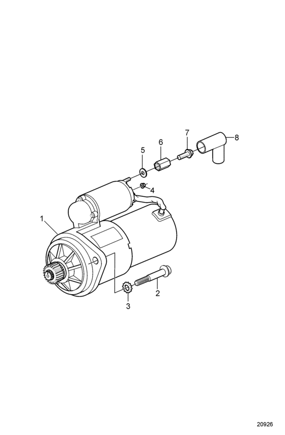Схема узла Стартер Для Volvo Penta 8.1Gxii-G