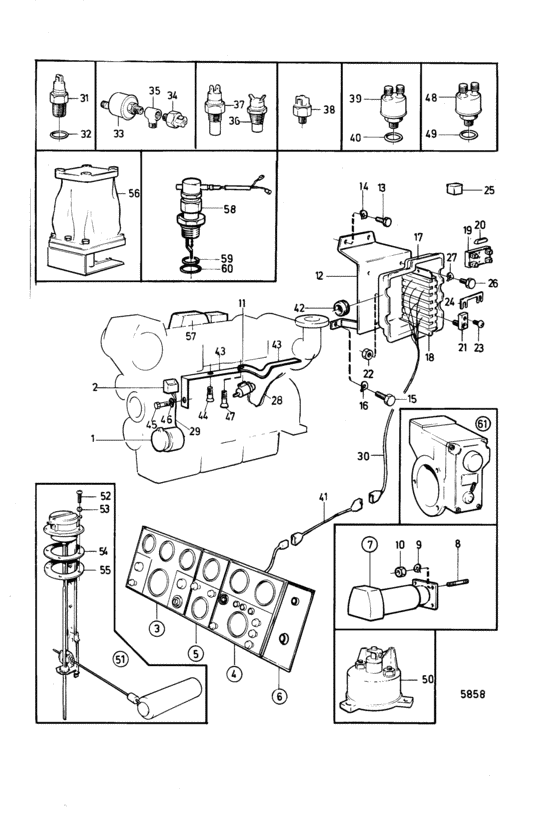 Схема узла El. Equipment And Instruments Std Moxxxx/29428-: C Для Volvo Penta Tamd120A