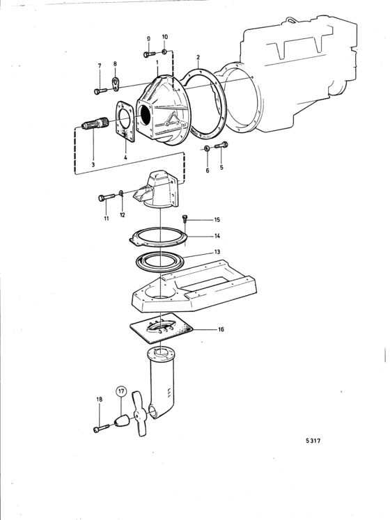 Схема узла Connecting Components Для Volvo Penta Bb115C