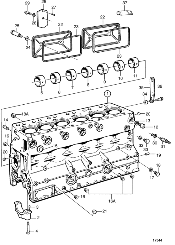 Схема узла Barrel Assy Cylinder Для Volvo Penta Tamd63L-A