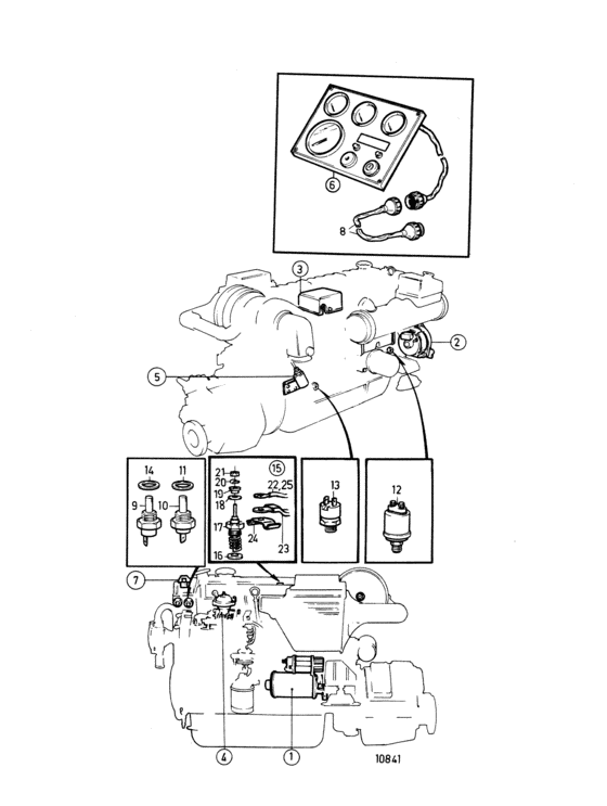 Схема узла Electrical System And Instruments: A Для Volvo Penta Tamd31A