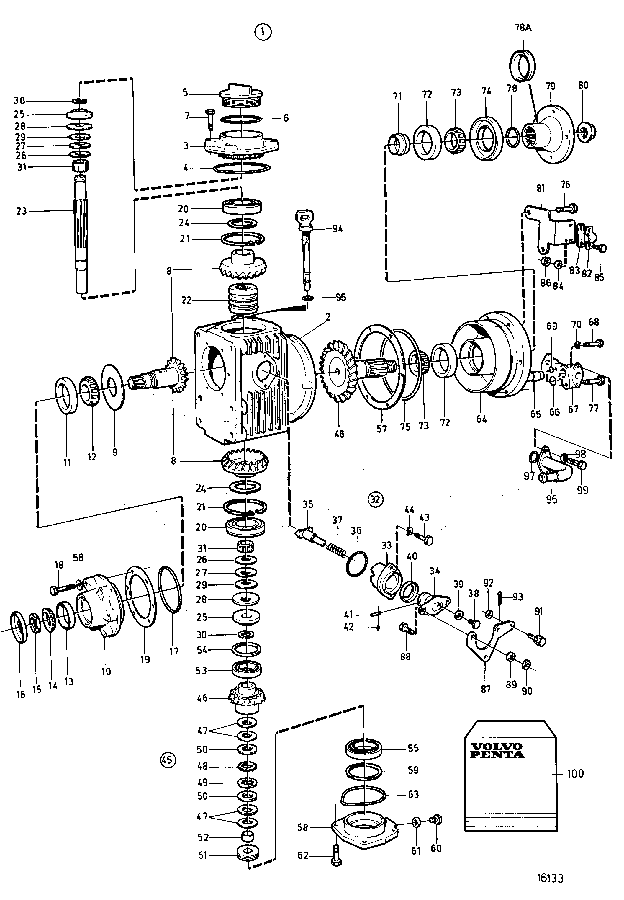 Схема узла Reverse Gear: Ratio 2.3:1