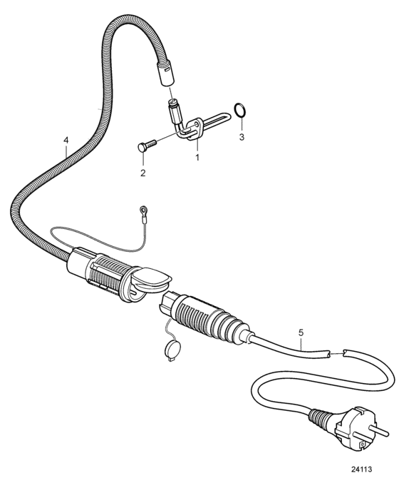 Схема узла Engine Heater, Block Mounted Для Volvo Penta D7A-B Ta