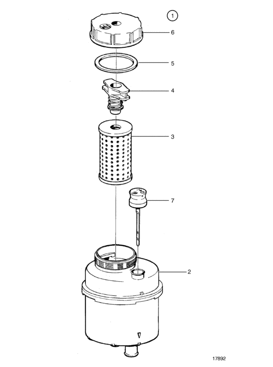Схема узла Hydraulic Fluid Tank, Components Для Volvo Penta D12C-A Mp