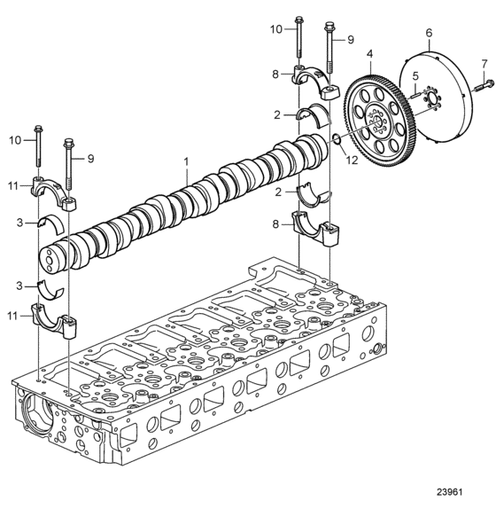 Схема узла Camshaft Assy Для Volvo Penta D11A-B