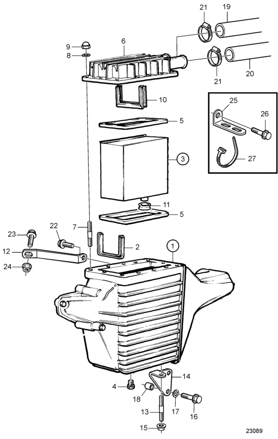 Схема узла Aftercooler Для Volvo Penta Tamd31L-A